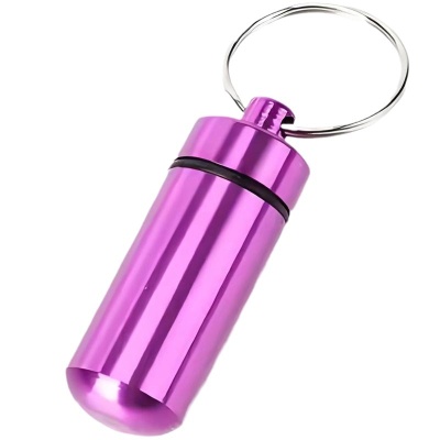 铝合金迷你便携式药丸瓶 户外防水密封药罐 数控车床来图来样定制