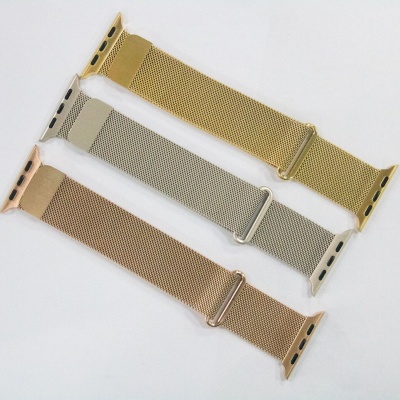 苹果手表表带高级感iwatch吸磁式米兰尼斯智能表带38-42不锈钢MIM