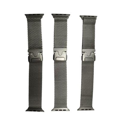 apple watch表带米兰尼斯s10代通用不锈钢降落伞手表带米兰钢带