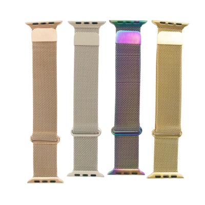 苹果手表表带高级感iwatch吸磁式米兰尼斯智能表带38-42不锈钢MIM