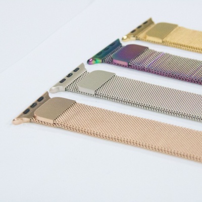 苹果手表表带高级感iwatch吸磁式米兰尼斯智能表带38-42不锈钢MIM