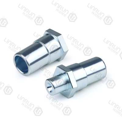 冷墩加工脚轮横芯中轴五金带螺纹攻牙螺栓冷墩成型精加工非标螺丝